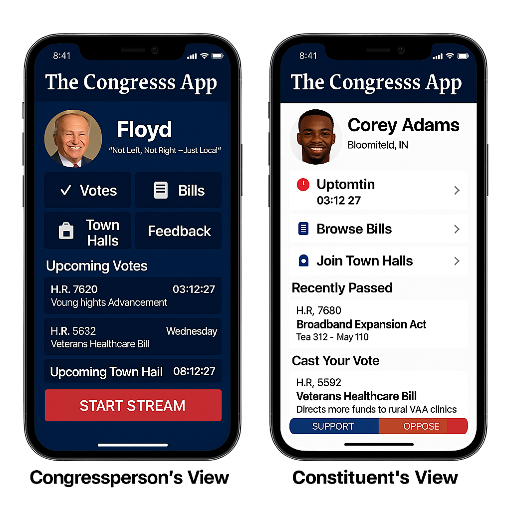 The Congress App Mockup